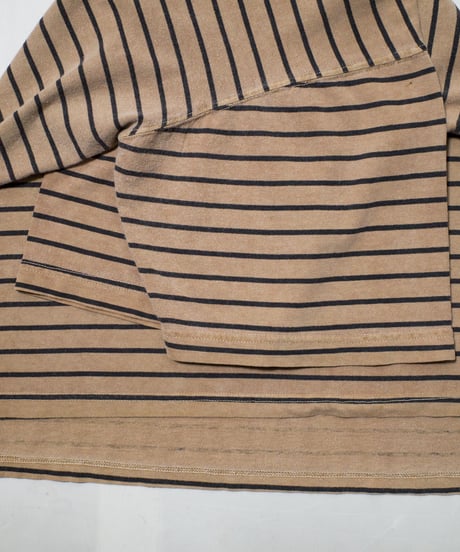 90's JIMMY'Z Paff Printing Striped Tops M