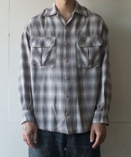 90's RAMPAGE Rayon Ombre Check Shirts