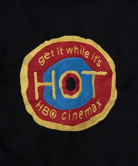 90's HBO Cinemax "Get it While it's Hot" Varsity Type Wool Jacket L