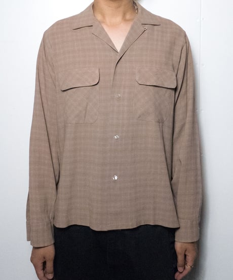 60's Van Heusen Open Collar Rayon Shirts M