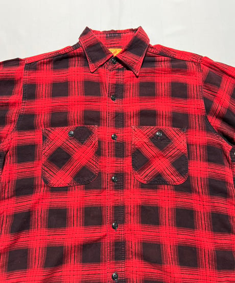 60's RED RAM Print Flannel Shirts