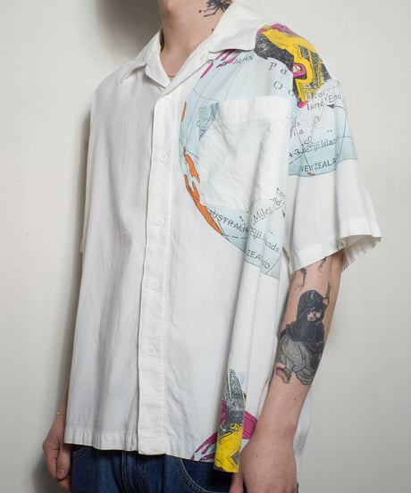 90's JIMMY'Z Earth Patterned O/C Shirts M