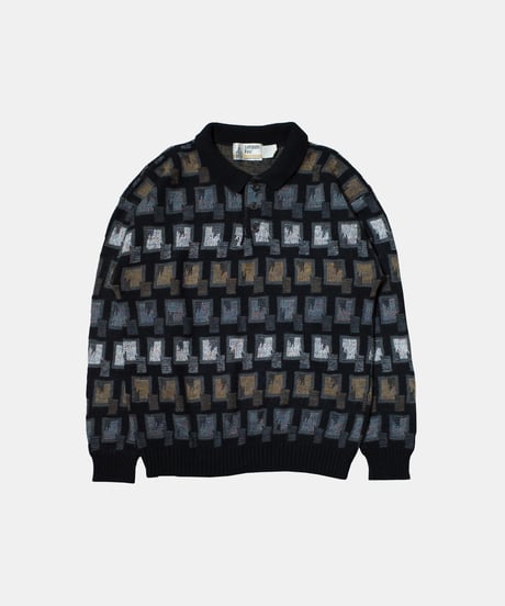 80's London Fog Design Knit Pullover L