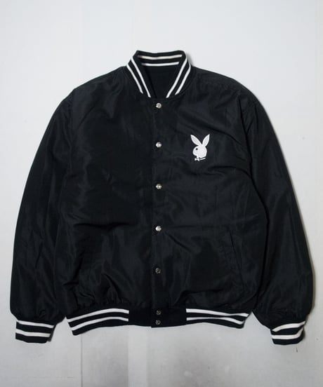 90's Playboy Reversible Varsity Jacket L
