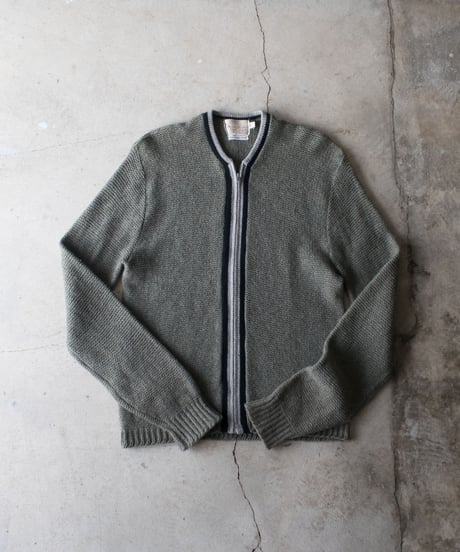 60's Brian MacNeil Wool Zip Up Cardigan L