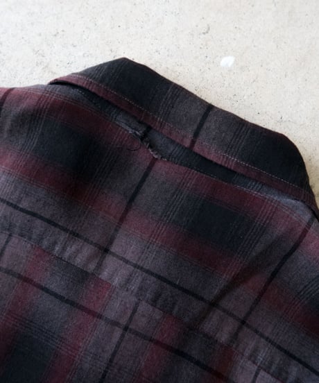 60's Grant-Crest Over dyed Ombre Check Shirts L