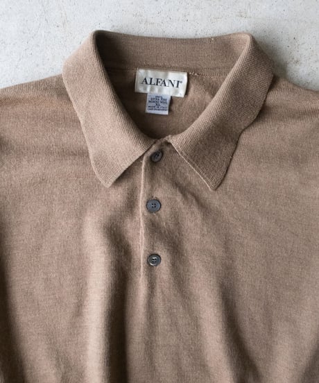 90's ALFANI Merino Wool Polo XL
