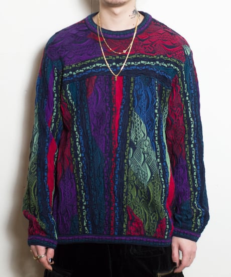 00's COOGI 3D Cotton Sweater L