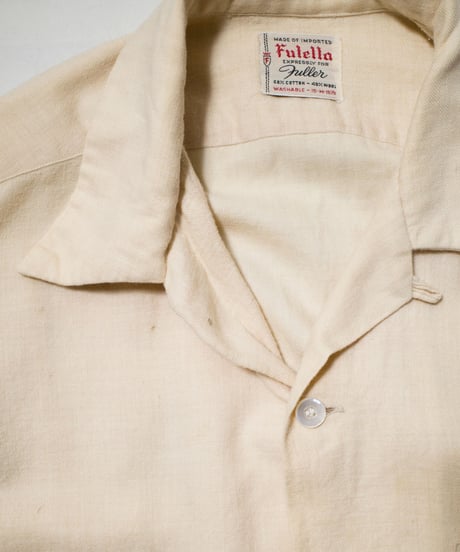 50-60's Fulella? Cotton/ Wool Mixed O/C Shirts M