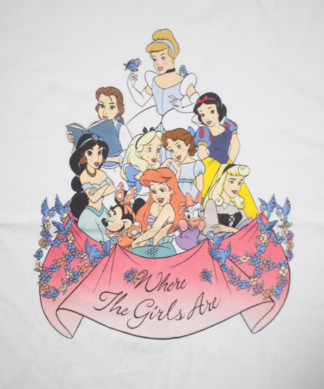 90's The Walt Disney "Where the Girls Are" S/S T-shirts XL