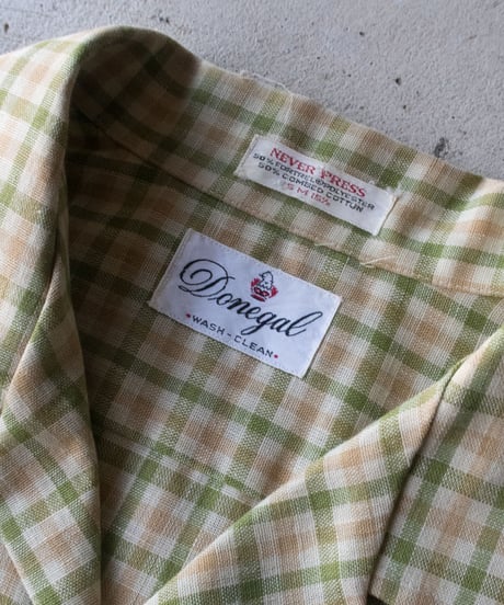 60-70's Donegal Check OC Shirts M
