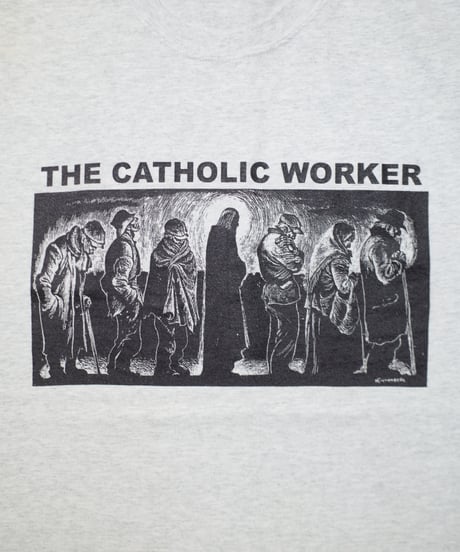 90's Fritz Eichenberg "The Catholic Worker" S/S T-shirts XL