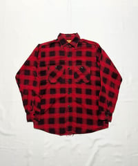 60's RED RAM Print Flannel Shirts