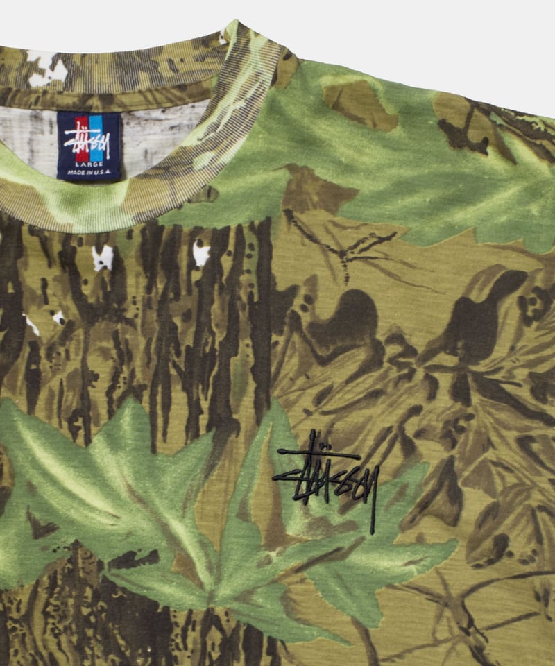 90's Stussy Realtree Patterned S/S T-shirts L |