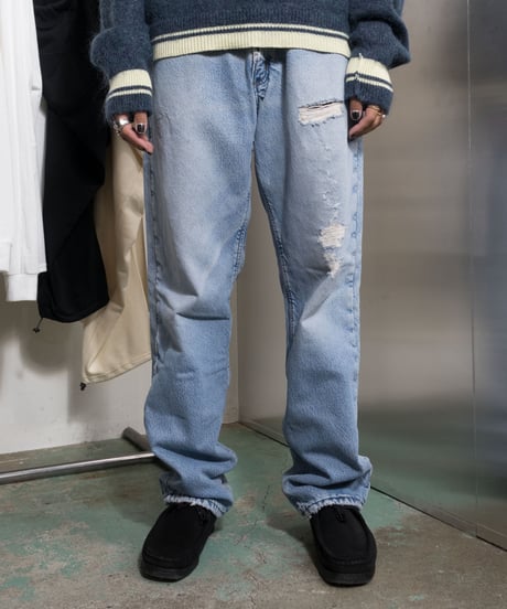 90's Carhartt Crashed Fleece Liner Denim Pants 34×34