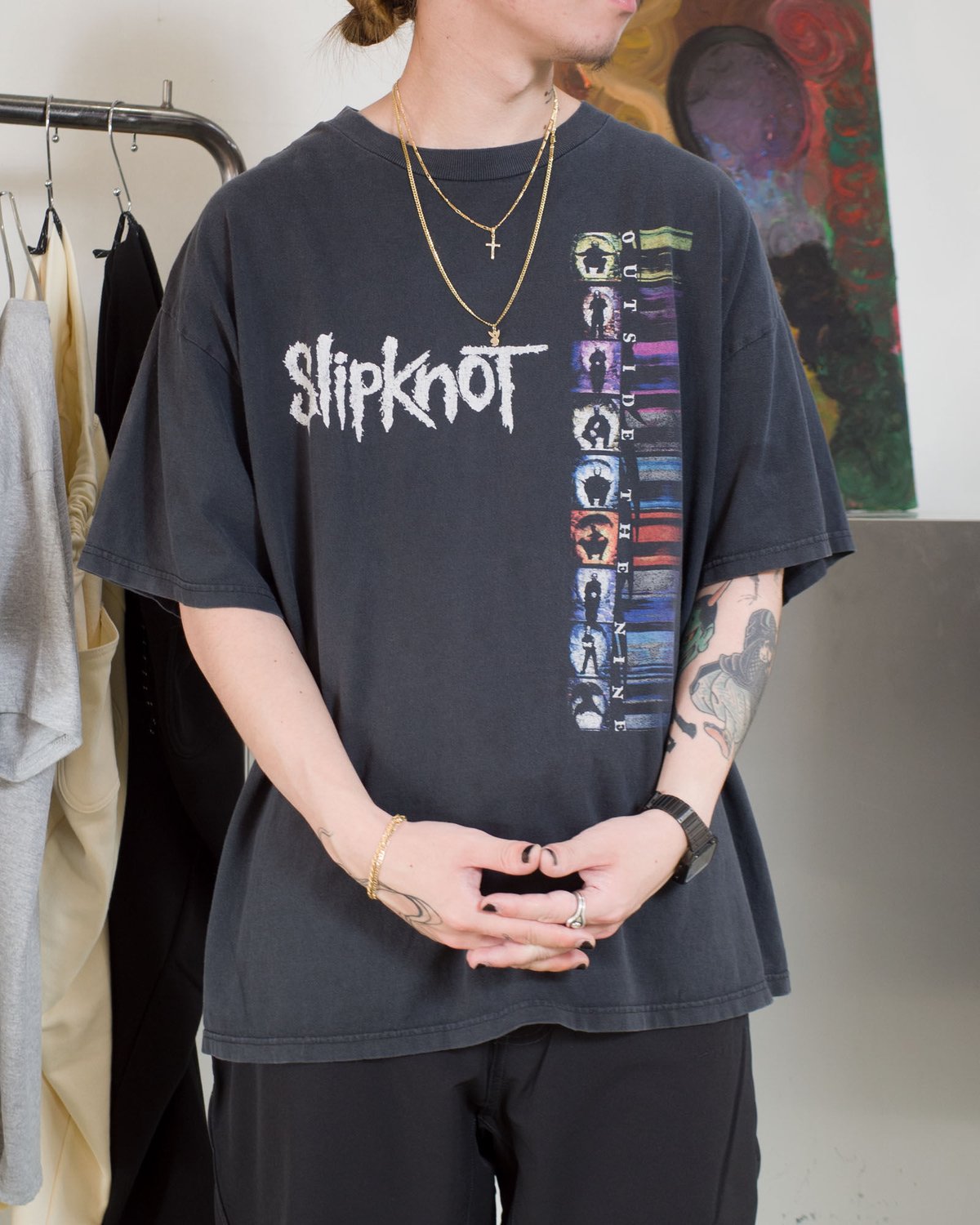Slipknot バンドTシャツ　XL OUTSIDE THE NINE Slipknot バンドTシャツXL OUTSIDE THE NINE