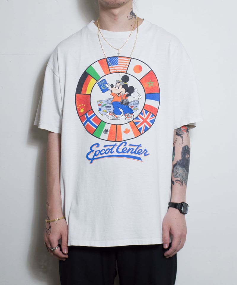 ヴィンテージ 90' ディズニー EPCOT CENTER Tシャツ 【XL】 Vtg 80s/90s EPCOT CENTER Mickey Mouse T-SHIRT Mens LARGE