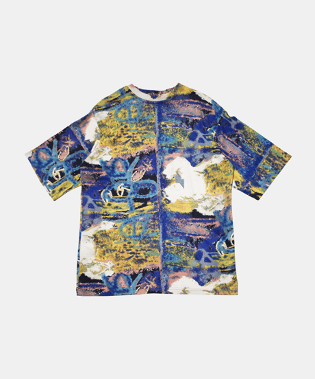 90's Goouch All Over Patterned Rayon S/S T-shirts 2