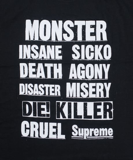 21AW Supreme "Monster" S/S T-shirts XL