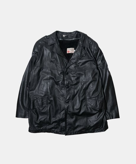 80's Sears The Leather Shop Leather Coat 54