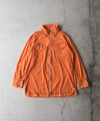 80's ISSEY MIYAKE Sports Velour Zip Up Shirts M