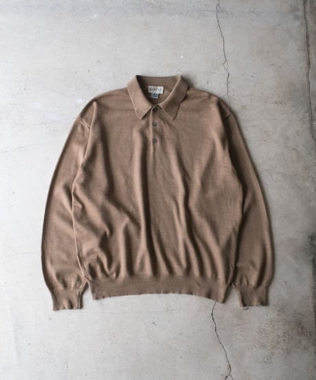 90's ALFANI Merino Wool Polo XL