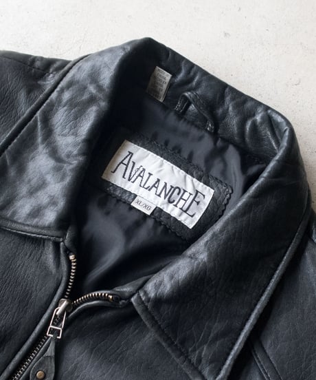 90's AVALANCHE Leather Jacket XL