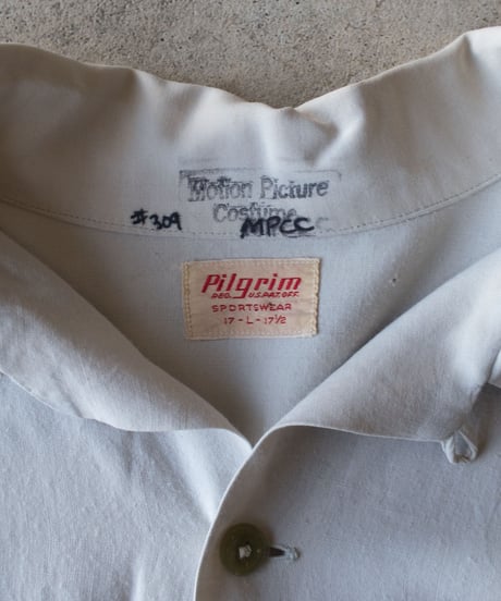 50's PILGRIM Single Color Rayon Shirts L
