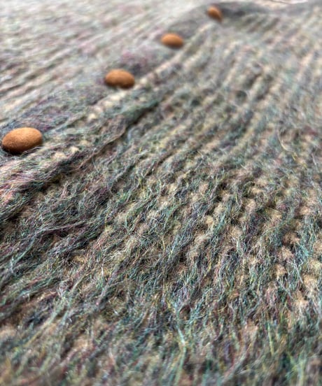 60's TOWNE and KING Mohair Cardigan "Shaggy!!!"