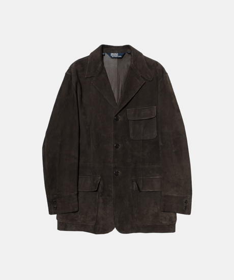 Polo by Ralph Lauren Suede Leather Half Coat L
