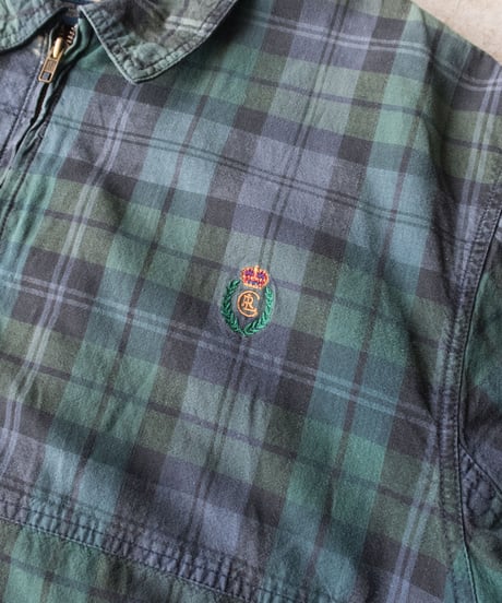 80's CHAPS Tartan Check Swing Top L
