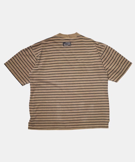 90's JIMMY'Z Paff Printing Striped Tops M