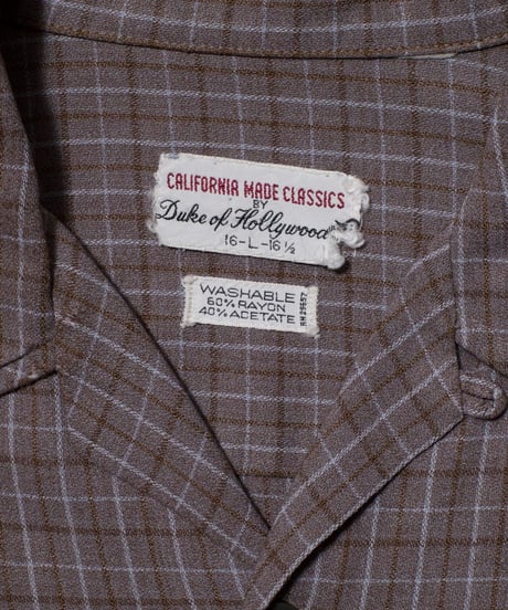 70's Duke of Hollywood O/C Rayon Shirts L