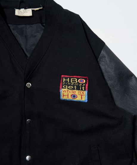 90's HBO Cinemax "Get it While it's Hot" Varsity Type Wool Jacket L