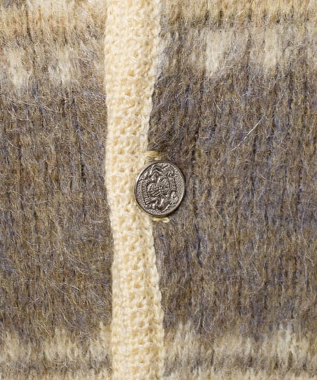 60's Jantzen Wool / Mohair Mixed Stripe Cardigan L
