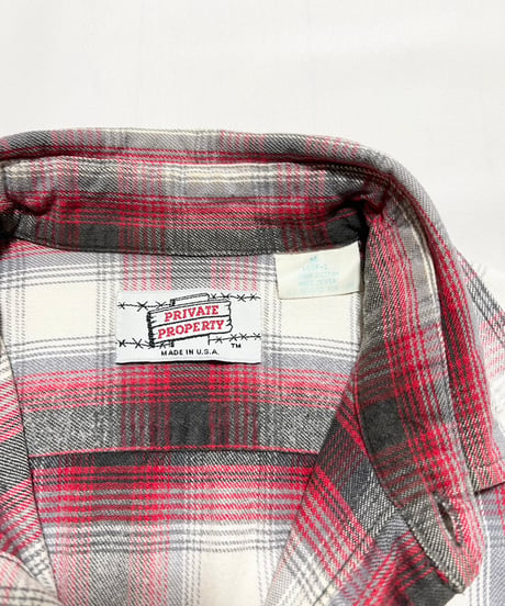 80's Private Property Ombre Check Shirts M
