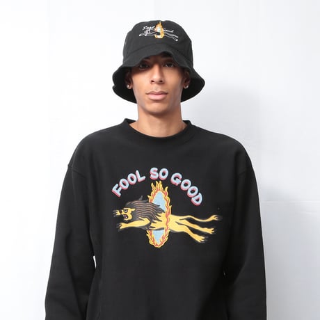 FLAMING HOOP BEAST CREW SWEAT-LION-