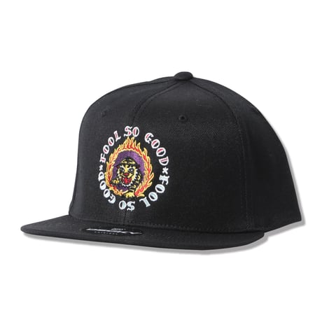FLAMING HOOP TIGER FLAT CAP