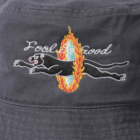 FLAMING HOOP PANTHER BUCKET HAT