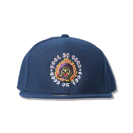 FLAMING HOOP TIGER FLAT CAP