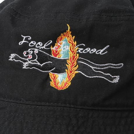FLAMING HOOP PANTHER BUCKET HAT