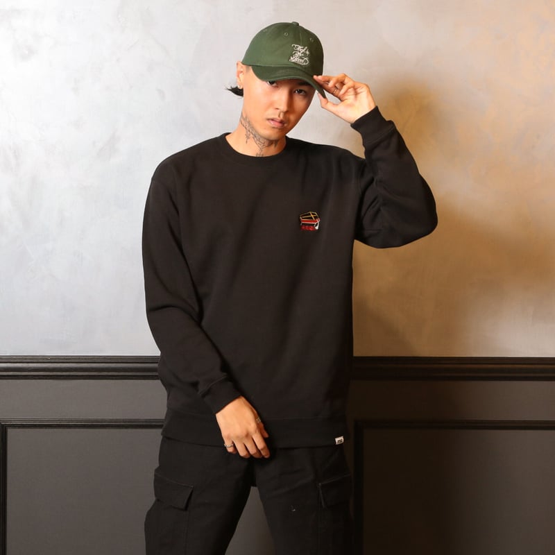 BLOODO CREW スウェットパンツ ブラック BLOOD ROSE CREW SWEAT | FOOL SO GOOD