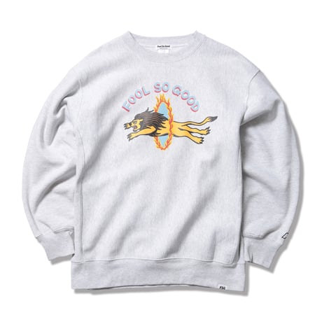 FLAMING HOOP BEAST CREW SWEAT-LION-