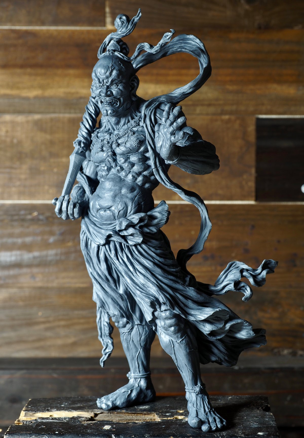 造形戯画』仁王・阿形＋吽形 二体セット 特別彩色版組立済《墨式》