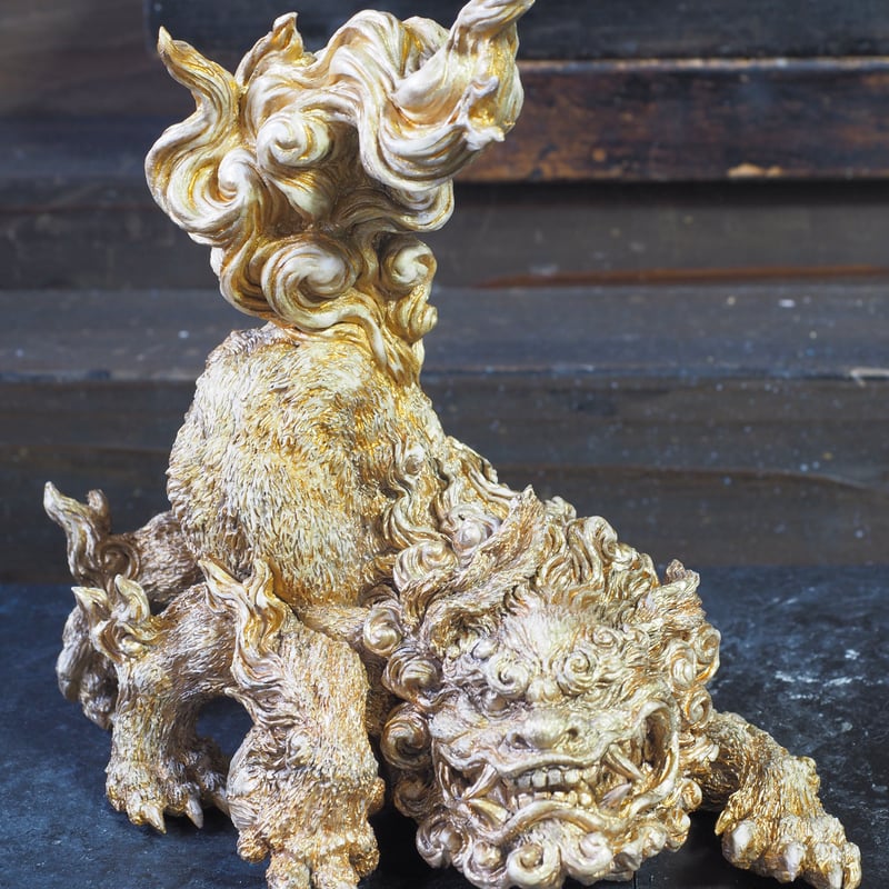 造形戯画』『獅子狛犬・阿X吽』塗装済み完成品 特別彩色 《金色