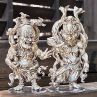 『造形戯画』仁王・阿形＋吽形 二体セット 無彩色、未組立キット 造形戯画』仁王・阿形＋吽形 二体セット 特別彩色版、組立済《墨