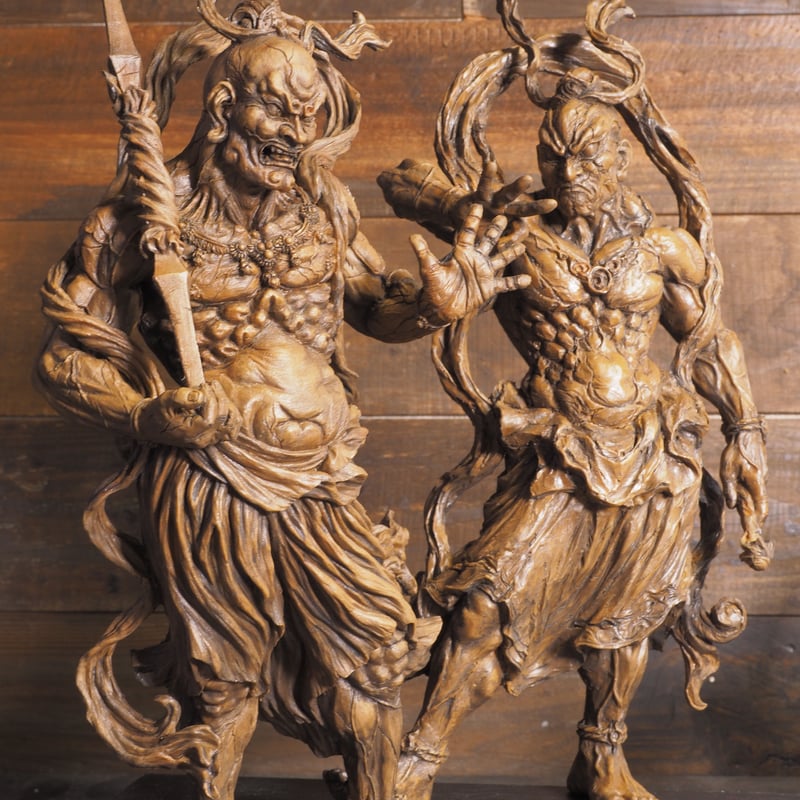 『造形戯画』仁王・阿形＋吽形 二体セット 無彩色、未組立キット 造形戯画』仁王・阿形＋吽形 二体セット 塗装済み完成品《花櫚