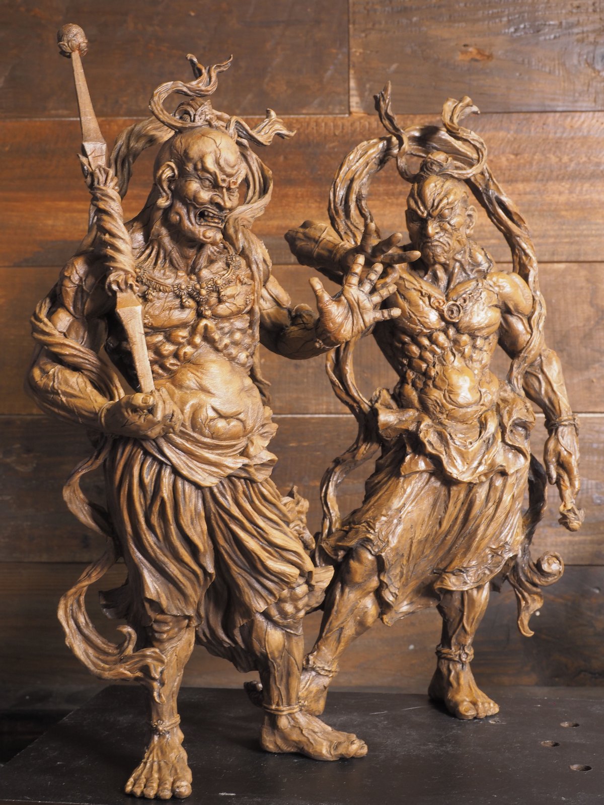 『造形戯画』仁王・阿形＋吽形 二体セット 無彩色、未組立キット fit=scale-down,w=1200