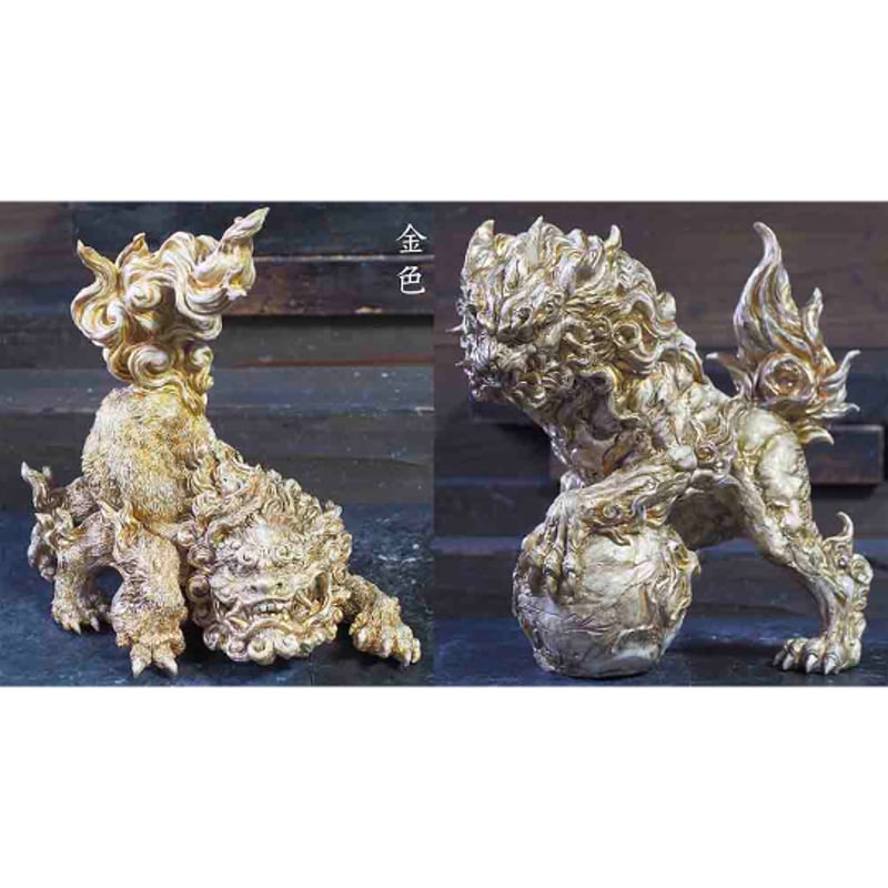 造形戯画』『獅子狛犬・阿X吽』塗装済み完成品 特別彩色 《金色