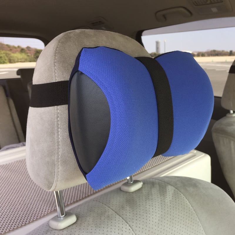 ネックピロー　ネイビー 低反発 枕 ネックピロー ネイビー 25×27cm 首枕 洗える カバー